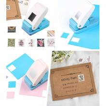 Hole Punch, Simple And Practical, Precise Punching, Durable, Suitable For Paper Scrapbooks, DIY Card Making, Manual Cutting And Punching Machine (For Scrapbooks), Diary Card Making - Multicolor - View 2