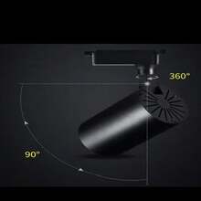 2 Lamparas Techo Spot Dirigible 20w Led Luz Para Riel - Negro - Ver 4