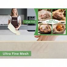 Reusable Unbleached Organic Cotton Cheesecloth  Certified Grade 100 Fine Mesh Fabric With Closed Edges 36x36 Inch For Straining Cooking Crafts 9 Sq Ft - 1 - View 3