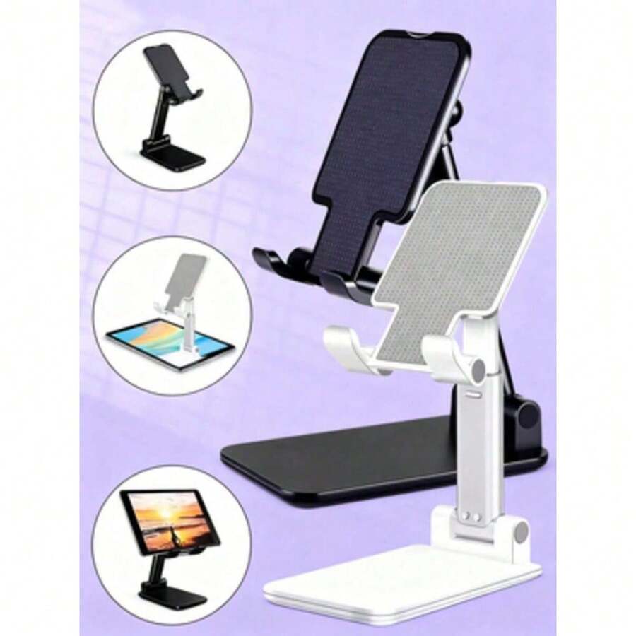 Adjustable Phone Holders 1 Piece Portable Phone Stand - Universal Adjustable Desktop Stand Suitable For Phones And Tablets Supports Multi-Angle Viewing Valentine's Day Gift - 1PC - Random Color - View 1