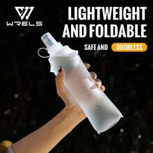 WRELS 1件 150ml/250ml/500ml 可折疊軟水壺，適用於徒步、跑步、馬拉松、攀岩與越野跑 - 彩色 - 查看 9