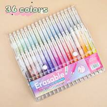 1支顺滑可擦圆珠笔，12/24/36支装，书写流畅，速干，可擦，学生专用，简约设计，易擦圆珠笔 - 彩色 - 查看 14