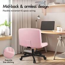 Home Office Chairs - Pink - View 6