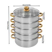 YISSALE Olla a vapor - Oro, Plata - Ver 12