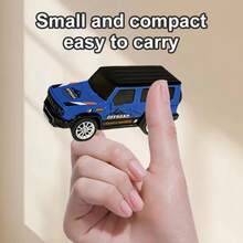 ¡RecomendadoMini Camioneta Offroad con Remolque A Control Remoto Mini Camioneta RC Escala 1:64 con Luces (Verde)¡Top de Temporada - Azul - Ver 9