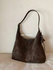 Chio2nd 秋雾手提包，2026新款大容量通勤单肩斜挎包（女士款） - 棕色 - 查看 11