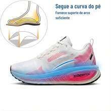 ZX Men's Running And Training Shoes - Breathable And Durable With Anatomical Insole And Rubber Outsole - Black and White - View 8