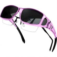 ¡RecomendadoKANASTAL Sobrepuestos Lentes de Sol Polarizados Sobreponer Hombre Mujer UV400 Protección Lateral Gafas Envolventes Rectangulares sobre Anteojos Sunglasses Fit Over Glasses¡Top de Temporada - A7 - Punto de referencia de dirección transparente - Ver 8