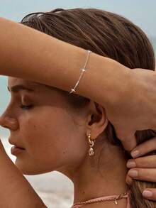 FOREVER QUEEN 1条925纯银女士星形链手链，六边形星形手链礼品 - 手鍊 - 查看 3