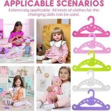 20-Pack Baby Clothes Hangers, Doll Clothes Hangers, Suitable For Baby Clothes And Doll Clothes, Can Be Used In Doll Wardrobes. - Multicolor - View 7