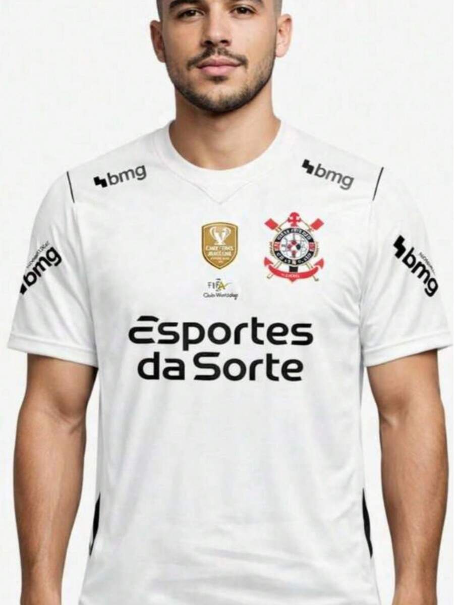 Corinthians Team Shirt, Black, Size 26-27. - 白色 - 查看 1