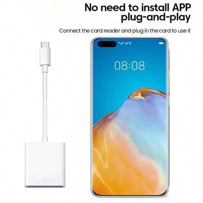 1-2 piezas Lector de tarjetas universal USB3.0 de alta velocidad 2 en 1, ranura para tarjetas TF/SD, conexión OTG directa, plug and play, compatible con Apple 17/16/15 Series/, dispositivos Android, cámaras, exportación rápida de fotos/videos, transferencia de archivos de oficina, expansión de almacenamiento del teléfono, accesorio digital versátil