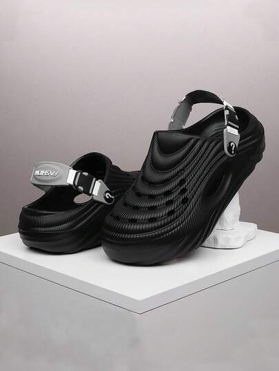 Unisex Thick Sole, Anti-Slip EVA Breathable Sandals - Thick Sole, Anti-Slip EVA Material, Casual Plaid Design, Suitable For Indoor/Outdoor Wear, Indoor Slippers, Thick Sole, Soft Bottom, Waterproof, Outdoor Wear