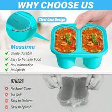 Silicone Soup Freezer Molds: 1 Cup Silicone Freezer Trays With Lid - 4 Packs Easy Release Soup Freezer Containers - 250ml 125ml Portion Large Cubes Soup (2, Blue/Yellow) - 藍/黃 + 2 - 查看 2