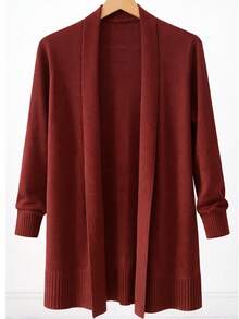 Cardigan Basic Coat Knitwear Women's Fashion Cardigan Kimono Long Sleeve Winter - 銅色 - 查看 3