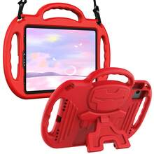 Tablet Protective Case With Handle Stand And Shoulder Strap - Red - View 4