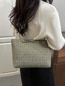 Large-Capacity Exquisite And Elegant Fashionable Women's Shoulder Bag, 2026 New Model, Versatile And Stylish Bag - Green - View 9