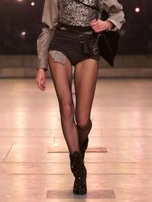 1 Pair Sexy Black Mesh Stockings, Soft Elastic Pantyhose For Daily Wear - Multicolor - View 5