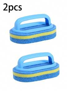 1/2pcs Heavy Duty Sponge Scrubber, Suitable For Various Cleaning Purposes Including Bathroom, Kitchen And Floor, Especially Effective At Removing Grease On Bathtub, Tiles, Stove And Glass. - None - View 14