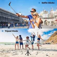 3 IN 1 Wireless Bluetooth Selfie Stick Tripod Monopod Stand Phone Holder Outdoor Travel Mobile Phone Live Streaming - one-size - View 8