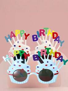 Gafas divertidas para fotos de cumpleaños, gafas con forma de pastel para fiestas creativas - Multicolor - Ver 14