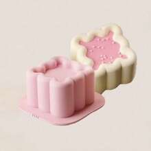 Khuôn làm bánh mousse 6 ngăn chống dính, dụng cụ làm bánh DIY, khuôn silicon để nướng bánh, khuôn bánh mousse sô cô la hình hoa, trái tim, ngôi sao, bộ khuôn nướng sô cô la nhiều ngăn có rãnh, cốc đựng bánh ngọt tráng miệng tái sử dụng, dụng cụ làm bánh cưới trong nhà bếp. - Nhiều màu - Xem 7