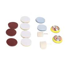 Kit de pulido de vidrio, juego para eliminar arañazos, discos abrasivos de dióxido de cerio, almohadilla de pulido, fieltro. - A - Ver 3