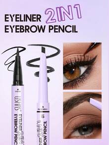 USHAS 二合一旋转眉笔+眼线笔，哑光眼线笔，染眉旋转笔，打造自然眼妆，防水持久，适合所有肤质 - #02 - 查看 5