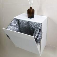 Portarrollos de papel higiénico para baño, caja de papel higiénico sin taladro, portarrollos de baño impermeable, portarrollos de papel higiénico de pared, caja de pañuelos - bote de basura gris - Ver 1