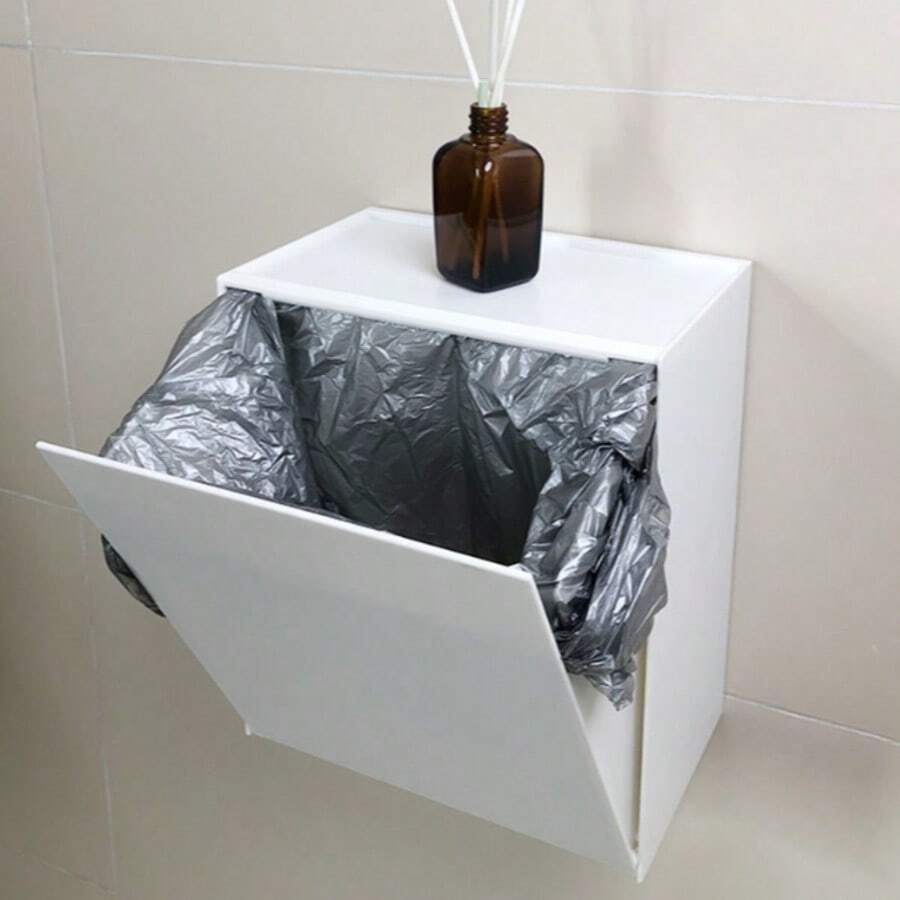 Portarrollos de papel higiénico para baño, caja de papel higiénico sin taladro, portarrollos de baño impermeable, portarrollos de papel higiénico de pared, caja de pañuelos - bote de basura gris - Ver 1