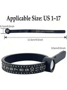 1pc Adjustable Ring Sizer Measuring Tool - Soft & Comfortable Jewelry Measuring Tape, Easy & Accurate Ring Size Measurement At Home (Ideal For Engagement & Wedding Rings), Affordable, Travel Essential, Home Decor, Valentine's Gift, Practical, Room Decoration, Holiday Essential, Gift For Her, Ring Size Measurer, Reusable Ring Sizer - Multicolor - View 7