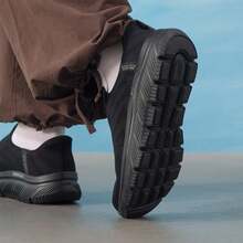 Skechers New Men's Sports Casual Slip-On Walking Shoes - Black - View 4