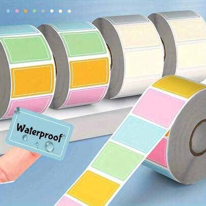 500pcs/Roll Colorful Waterproof Self-Adhesive Labels - Blank Handwritten Name And Classification Index Stickers, Small Memo Stickers, Labels, Sticky Notes, DIY Stickers, Suitable For Product Categorization, School Supplies, Office Supplies, Kitchen Organization, Craft Projects, Book Decoration, Student Gifts, Thank You Gifts, Bottle/Jar Labeling, Back To School Gifts, Graduation Gifts, Women Gifts, Personalized Gifts