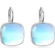 ¡RecomendadoAOBOCO - Aretes de plata esterlina adornados con cristales de Austria, aretes de vidrio cuadrados con corte de cojín, hipoalergénicos, joyería de aniversario de cumpleaños, regalos para mujeres¡Top de Temporada - Negro - - Ver 6