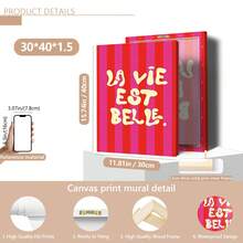 1 sztuka bezramowego płótna ściennego, nowoczesna dekoracyjna grafika, wiszący obraz tuszem z inspirującą frazą, odpowiedni do salonu, sypialni i domowego biura - Wielokolorowe - Zobacz 13