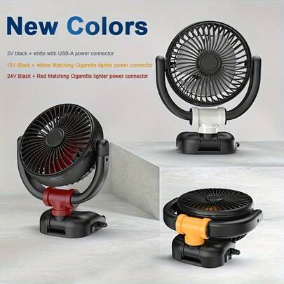 Faltbarer Autolüfter, einzelner Kopf, verstellbarer Winkel, starker Luftstrom, leiser Betrieb, 3-Flügeldesign, unbehinderter Ausblick, einfache Installation, praktische Aufbewahrung, geeignet für Autos, LKWs und mehr - bietet angenehme Kühlung für Rücksitzpassagiere
