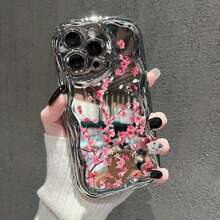 Phone Case: A Chrome-plated Cream Wave Texture Pattern Phone Case, Suitable for  17, 16, 15, 14, 13, 12, 11, Plus, Pro, Pro Max, PLUS, Air. Perfect for Anniversaries, Valentine's Day, New Moon, Eid, Christmas, Halloween. The Best Gift - 和風電気メッキバターシェル 11111-シルバー-SHEN138 - チェックする 9