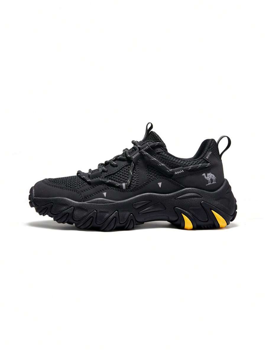 CAMEL CROWN Men's Outdoor Running Shoes, Suitable For Spring And Summer, Non-Slip, Comfortable, Casual, Versatile Jogging Sneakers - Night Black - View 1