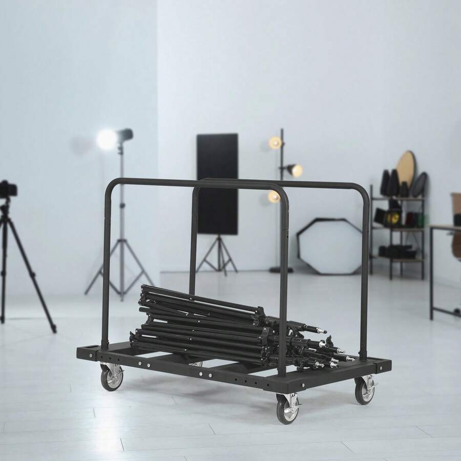 Drywall Cart, 1800 LBS Panel Dolly Cart With 45.28" X 29.13" Deck And 5" Swivel Wheels, Heavy-Duty Drywall Sheet Cart, Handling Wall Panel, Sheetrock, Lumber, For Garage, Home, Warehouse - Black - View 1