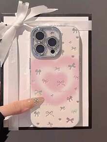 水钻镜头蝴蝶结渐变爱心手机壳 - 带镜头保护膜，兼容苹果 17/17Air/17Pro/17Promax、16/16Plus/16Pro/16Promax、15/15Plus/15Pro/15Promax、14/14Plus/14Pro/14Promax、13/13Pro/13Promax、12/12Pro/12Promax、11/11Pro Max，防尘，高性价比，热门款 - 彩色 - 查看 3