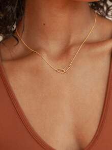 1 件 925 纯银链式吊坠项链 家庭项链 姐妹回形针项链 母亲节圣诞节礼物 - 項鍊 - 查看 1