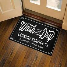 1pc Kitchen Anti-Oil Mat, Home Non-Slip Entrance Doormat, Full Spread Dirt-Resistant Carpet Mat, Crystal Velvet Carpet - Light Grey - View 18