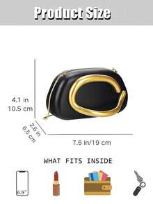 Black PU Leather Clutch-Ideal For Valentine's Day,Vintage Metal Decor Clutch Box Burgundy New Bride Wedding Bridal Party Evening Bag,Classic Round Box Handheld Evening Clutch Bag Clutch Box-Shaped Bag,Women's Chain Shoulder Crossbody Bag,Mini Vintage Metal Handle & Chain Shoulder Strap,Comfortable&Fashionable, Stylish Handbag, Personalized Gift Choice,2026 Must-Have Accessory,Distinctive Style Suitable For Various Occasions, Affordable Price With Luxurious Feel,Party Bag,Perfect Match For Holiday Party Dresses,Evening Gowns And Sequin Dresses,Suitable For Parties,Galas,Formal Events, New Year Essential,Prom Accessories,Elegant Prom Bag,Perfectly Matching With Bridal Party,Best Choice Elegant Bag For Bridal Shower,Gifts For Women Women's Fall Clothing Winter Clothing Gift Fall Autumn Velvet Furry Party Fuzzy Plush Festival Knitted Winter Women's Crossbody New Year Snow Warm Thermal Black Purse Purses And Bags Women Makeup Bag Bags For Women Clutch Purse For Women Wallet Beach Bag - 黑色 - 查看 10