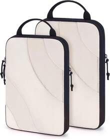 ¡RecomendadoBAGSMART Cubos de Embalaje de Compresión para Viaje, Juego de 6 Cubos de Embalaje de Viaje para Maletas, Juego de Bolsas Organizadoras de Equipaje de Compresión, Organizadores de Embalaje Ligeros Rosa¡Top de Temporada - 03-Negro - Ver 11