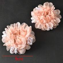 2 Packs White Beaded Hair Scrunchies, High Elasticity, Sweet Style, Suitable For Girls - Pink - View 3