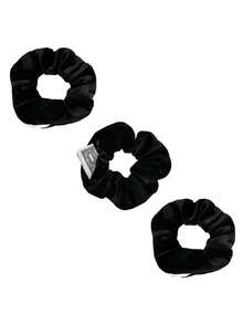 3pcs Zipper Headbands, Velvet Headbands, Elastic Headbands With Pocket, Keychain Coin Purse, Suitable For Earphones, Lipstick Storage - Black - View 7