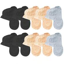 1/5/10 Pairs Women's Summer Thin Lace Floral Sexy Sheer Mesh Socks - Multicolor - View 23