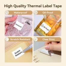 NIIMBOT 标签 2 卷装自粘热敏标签，兼容 NIIMBOT B1/B21/B3S/B31/K3 标签打印机，适用于家庭/办公室/商业用途 - 彩色 - 查看 6