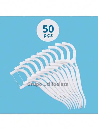 200 Pçs de Fio Dental com Haste em Forma de Arco Ultra Fina - Projetado para Usuários de Todas as Idades