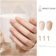 12毫升裸色蜜桃色橡胶底凝胶指甲油，自然裸色法式美甲延长胶，可卸型，适合美甲沙龙和DIY，推荐完美色号 - 彩色 - 查看 10